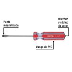 Desarmador plano 1/4 x 4" mango de PVC - Pretul - Imagen 3