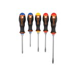 Juego de 5 desarmadores mango Comfort Grip - Truper
