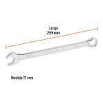 Llave combinada extralarga 17 mm x 259 mm de largo, Expert - Imagen 4